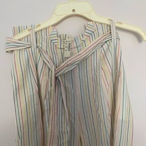 Madewell lightweight rainbow striped pants, sz S